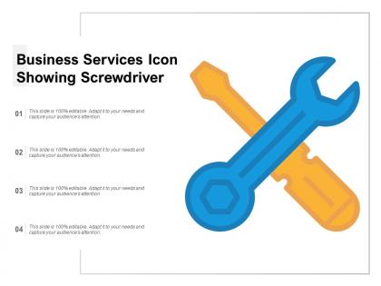 Business services icon showing screw