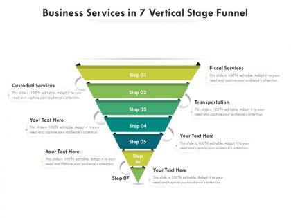 Business services in 7 vertical stage funnel