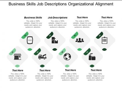 Business skills job descriptions organizational alignment industry management