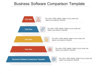 Business software comparison template ppt powerpoint presentation portfolio cpb