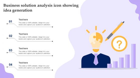 Business Solution Analysis Icon Showing Idea Generation