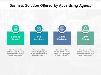 Business solution offered by advertising agency