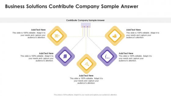 Business Solutions Contribute Company Sample Answer In Powerpoint And Google Slides Cpb