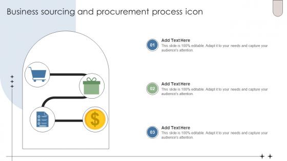 Business Sourcing And Procurement Process Icon