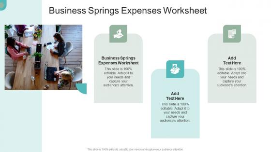Business Springs Expenses Worksheet In Powerpoint And Google Slides Cpb