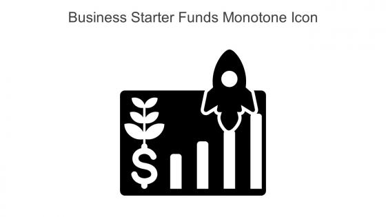 Business Starter Funds Monotone Icon In Powerpoint Pptx Png And Editable Eps Format