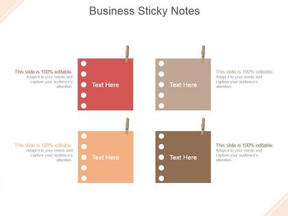 Business sticky notes powerpoint slide presentation guidelines