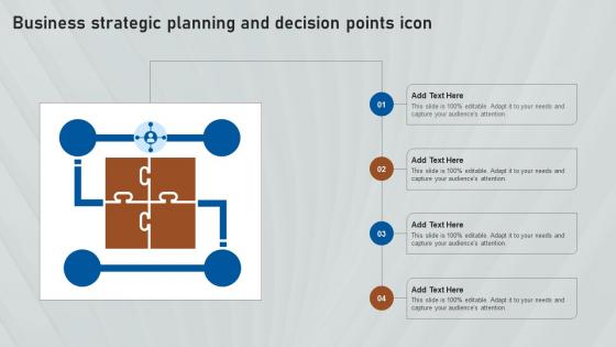 Business Strategic Planning And Decision Points Icon