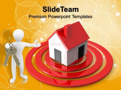 Business strategy and policy templates person home target ppt layouts powerpoint
