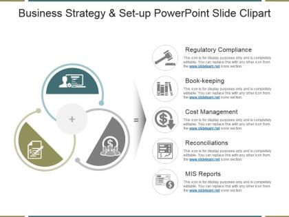 Business strategy and set up powerpoint slide clipart