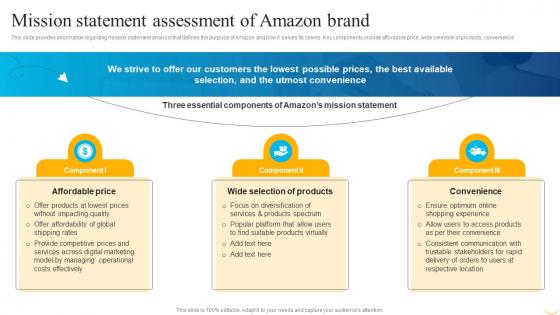 Business Strategy Behind Amazon Mission Statement Assessment Of Amazon Brand