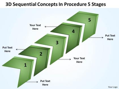 Business strategy consulting 3d sequential concepts procedure 5 stages powerpoint slides 0522