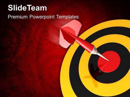 Business strategy execution templates dart target success company ppt slides powerpoint