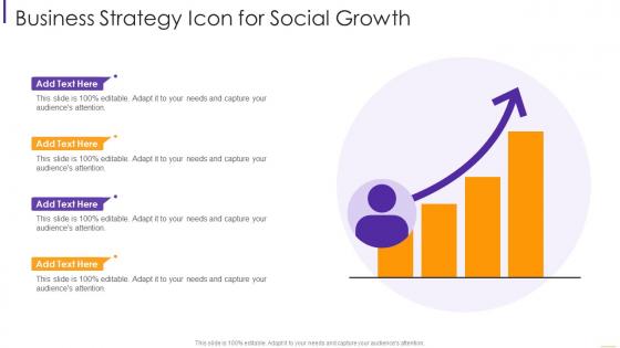 Business strategy icon for social growth