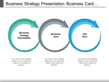Business strategy presentation business card optimizing business cpb