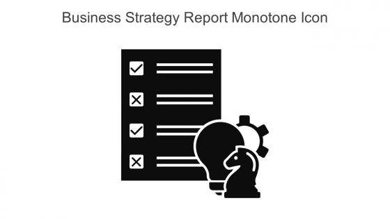 Business Strategy Report Monotone Icon In Powerpoint Pptx Png And Editable Eps Format