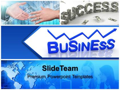Business strategy review templates global abstract success ppt process powerpoint