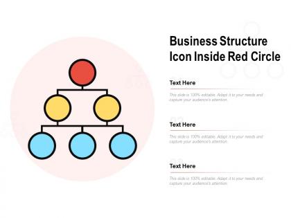 Business structure icon inside red circle