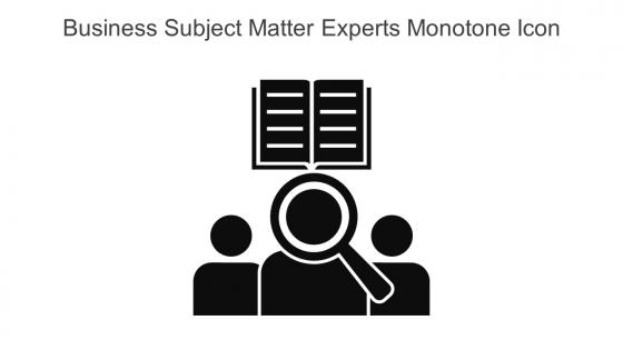 Business Subject Matter Experts Monotone Icon In Powerpoint Pptx Png And Editable Eps Format