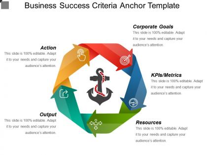 Business success criteria anchor template ppt background