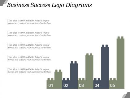 Business success lego diagrams powerpoint shapes