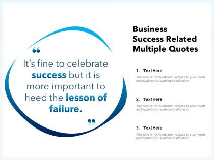 Business success related multiple quotes