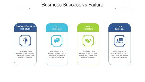 Business success vs failure ppt powerpoint presentation professional sample cpb