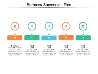 Business succession plan ppt powerpoint presentation deck cpb