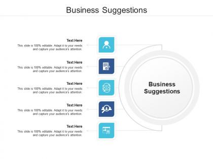 Business suggestions ppt powerpoint presentation slides example cpb