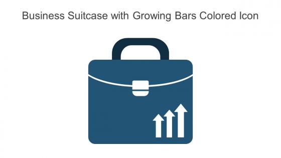 Business Suitcase With Growing Bars Colored Icon In Powerpoint Pptx Png And Editable Eps Format