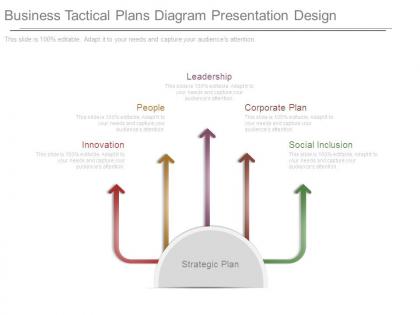 Business tactical plans diagram presentation design