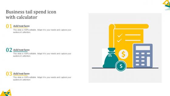 Business Tail Spend Icon With Calculator