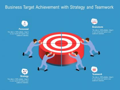 Business target achievement with strategy and teamwork