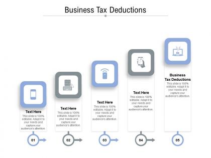 Business tax deductions ppt powerpoint presentation file layouts cpb