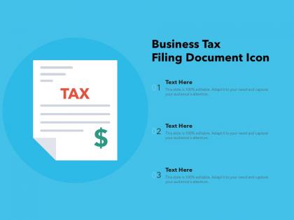 Business tax filing document icon