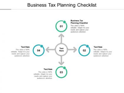 Business tax planning checklist ppt powerpoint presentation gallery deck cpb
