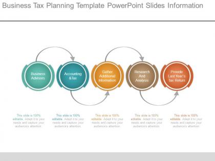 Business tax planning template powerpoint slides information