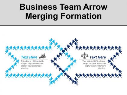 Business team arrow merging formation ppt infographics