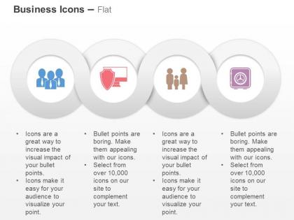 Business team computer shield family safety ppt icons graphic