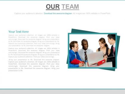 Business team for data analysis and support powerpoint slides