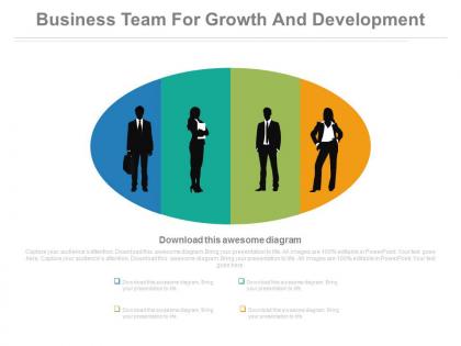 Business team for growth and development powerpoint slides
