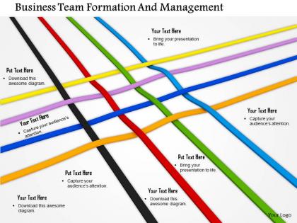 Business team formation and management image graphics for powerpoint