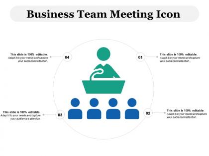 Business team meeting icon