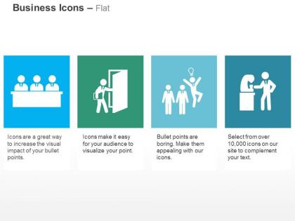 Business team panel success opportunity idea bulb up ppt icons graphics