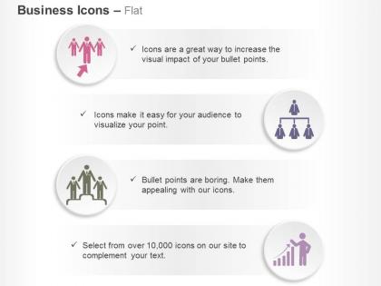Business team selection success organizational chart presenting growth chart ppt icons graphics