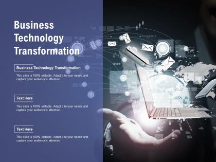 Business technology transformation ppt powerpoint presentation layouts smartart cpb