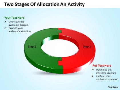 Business templates two state diagram ppt of allocation an activity sales slides