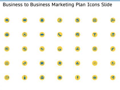 Business to business marketing plan icons slide ppt graphics design