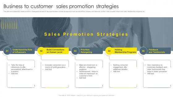 Business To Customer Sales Promotion Strategies