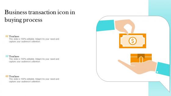 Business Transaction Icon In Buying Process
